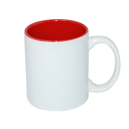 Hrnček s objemom 330 ml s červeným vnútrom