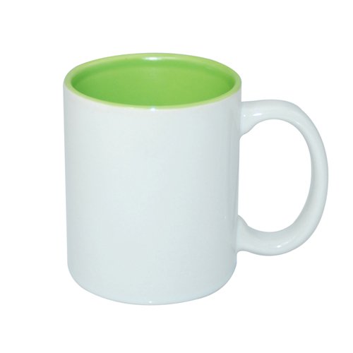 Hrnček s objemom 330 ml so svetlozeleným vnútrom