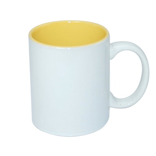 Hrnček s objemom 330 ml so žltým vnútrom
