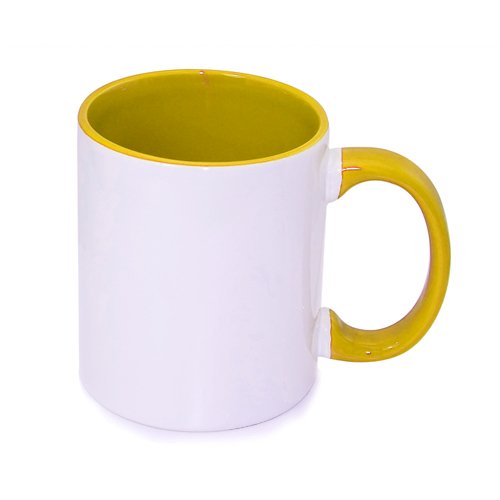 Hrnček s objemom 330 ml so zlatožltým vnútrom