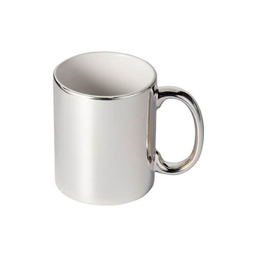 Keramický hrnček strieborný330 ml A+