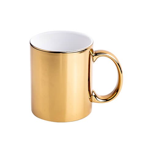 Keramický hrnček zlatý 330 ml A+
