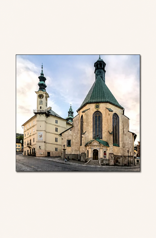 Drevená magnetka štvorec