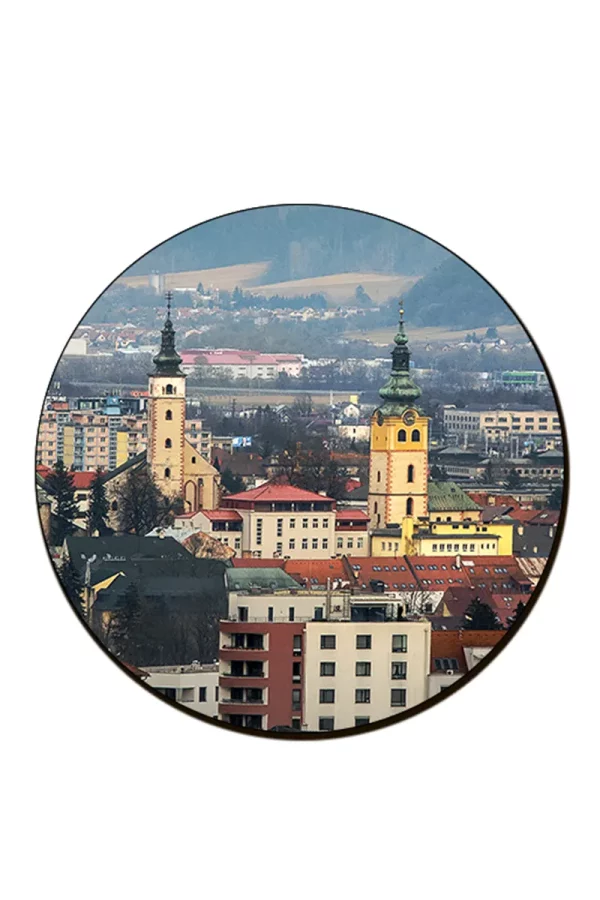 Drevená magnetka - priemer 10 cm