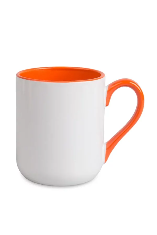 Hrnček na kávu 330 ml Combo - rukoväť a stred oranžový
